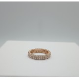 1.73 Cts Round-cut Diamond Wedding Band 14k Rose Gold